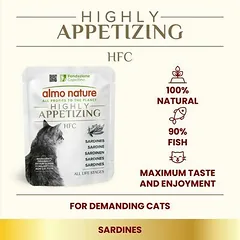 Almo Nature HFC Highly Appetizing žadinančios sardinės 50 g - konservai katėms — 2 nuotrauka