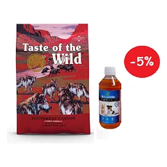 Taste of the Wild SouthWest Canyone 12,2 kg + LAB V Lašišų aliejus šunims ir katėms 500ml