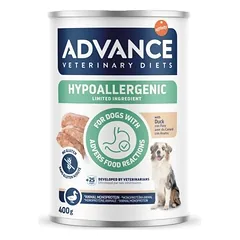 Advance Veterinary Diet Dog Hypoallergenic Duck drėgnas maistas visų dydžių šunims su alerginėmis reakcijomis, 400 g