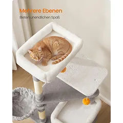 Kačių draskyklė su urveliais ir platformomis, 152 cm — 4 nuotrauka
