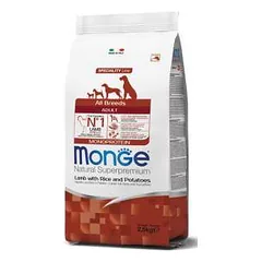 Monge Dry Dog Natural Superpremium Spec. Line All Breeds Adult sausas maistas šunims su ėriena, 2,5 kg