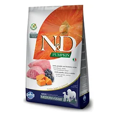 Farmina N&D Pumpkin Grain Free canine LAMB & BLUEBERRY ADULT MEDIUM & MAXI 2,5kg