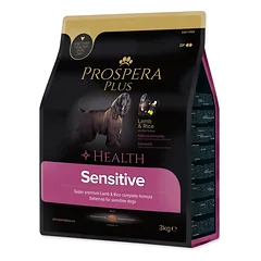 Prospera Plus Sensitive sausas maistas suaugusiems jautriems šunims su ėriena ir ryžiais, 3 kg