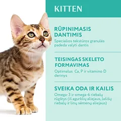 OPTIMEAL sausas maistas kačiukams su vištiena 4 kg — 4 nuotrauka
