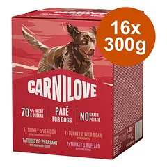 Sparpaket Carnilove Dog in Paté Pouches 16 x 300 g