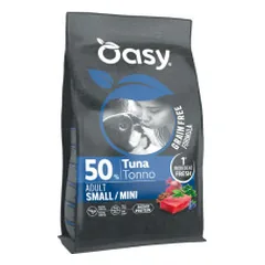 Oasy Grain Free Adult Small/Mini sausas pašaras su tunu mažų veislių šunims - Zoobaze
