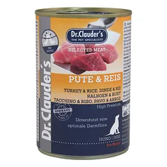 DR. CLAUDER'S Turkey&rice konservai šunims su kalakutiena ir ryžiais, 400 g
