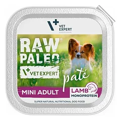 RAW Paleo Dog Mini Adult Lamb visavertis drėgnas maistas pašteto pavidalu mažiems suaugusiems šunims, 150 g