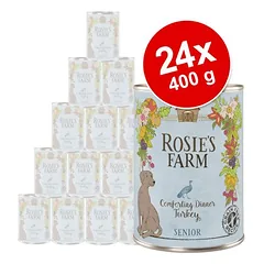 Rosie's Farm Senior drėgnas maistas šunims, ekonominė pakuotė 24 x 400 g