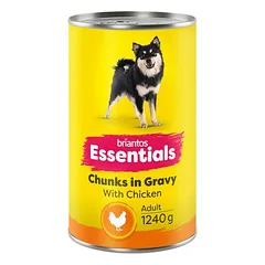 Briantos Essentials Chunks in Gravy 6 x 1240 g, drėgnas maistas šunims — 2 nuotrauka
