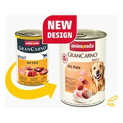 Animonda GranCarno Dog kalakutas, drėgnas maistas šunims 400 g — 2 nuotrauka