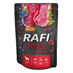 Rafi su jautiena šunims - paketėlis 3x300g (juoda pakuotė)