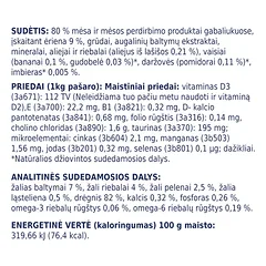 CLUB 4 PAWS Premium konservuotas pašaras m. veislių suaugusiems šunims su ėriena padaže, 100 g — 3 nuotrauka