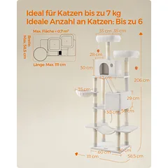 Kačių draskyklė 206 cm — 5 nuotrauka