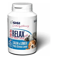 GiGi Da-ba Relax Plus papildomas pašaras šunims ir katėms, raminamosios tabletės, 90 vnt.