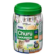 INABA Churu Nourrish 50x14g su tunu ir vištiena katėms