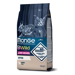 Monge BWild KittenS Sausas maistas kačiukams (su žąsiena) 1,5kg