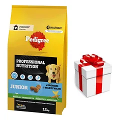 PEDIGREE® Junior Professional Nutrition 12 kg su paukštiena ir daržovėmis - sausas visavertis + Staigmena ŠUNIUI