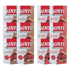 RINTI Kennerfleisch Mix Flavours jautienos ir ėrienos paketėliai šunims 12x400g