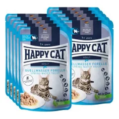Happy Cat guliašas katėms su upėtakiu QuaellwasserForelle, 10x85 g