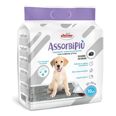 Record AssorbiPiu Odour Control higieniniai paklotukai šunims su aktyvuota anglimi, 60×60 cm, 10 vnt.