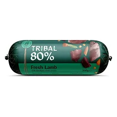 Šlapias maistas šunims su šviežia ėriena – Tribal Gourmet Sausage 80% Fresh Lamb, 300 g nuotrauka