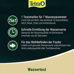 Tetra Pond testas 7 in 1, Ekonominė pakuotė: 2 x 25 testavimo juostelės — 3 nuotrauka