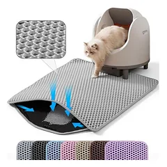 Zoomtopia Tapis de litière double couche nid d'abeille 60x45cm gris