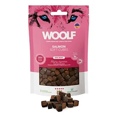 WOOLF Soft Cubes Salmon 100g minkšti lašišos kubeliai