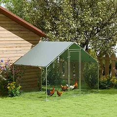 Vištidė PawHut 300x170x190cm., sidabrinės spalvos — 2 nuotrauka