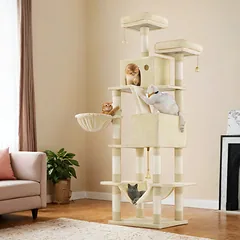 Kačių draskyklė 206 cm aukščio su 13 draskymo stulpelių