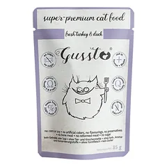 GUSSTO Cat Fresh Turkey & Duck konservai katėms su kalakutiena ir antiena, 85 g