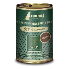 Escapure Puppy Wild - šlapias maistas šuniukams, žvėriena ir triušiena su daržovėmis ir vaisiais
