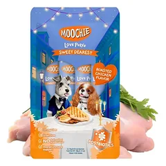 MOOCHIE Love Puree Chicken 4x15g šunų skanėstai su kepto vištienos skonio