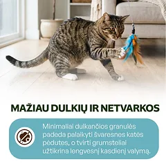 Kačiukų kraikas su kūdikių pudros esencija, 1,5 mm granulė, 2,6 kg / 6 l — 3 nuotrauka