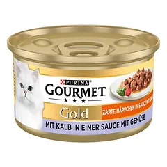 Gourmet Gold Zarte Häppchen drėgnas maistas katėms, ekonominė pakuotė 48 x 85 g — 4 nuotrauka