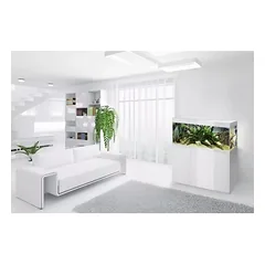 Glossy 80 akvariumas stačiakampis, baltas, 80x35x50 cm — 4 nuotrauka