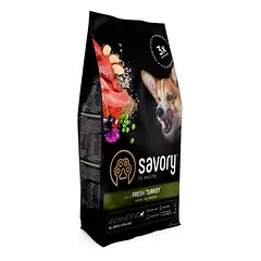 Savory sausas maistas sterilizuotiems šunims su kalakutiena, < 1,4 kg — 4 nuotrauka