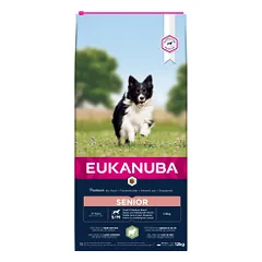 Eukanuba Senior S/M visavertis pašaras senyviems šunims su ėriena ir ryžiais, 12 kg