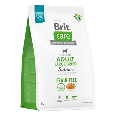 BRIT CARE Adult LB Salmon&Potato begrūdis sausas maistas dideliems šunims su lašiša ir bulvėmis 3 kg