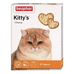 Beaphar Kitty’s Cheese vitaminizuotas papildas katėms su sūriu, 75 tabletės