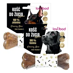 Lovi Food Premium kramtukai 2vnt - aukščiausios kokybės šunų kramtukai ir kaulų rinkinys