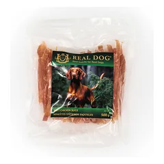 Real Dog skanėstai šunims, minkštos vištienos juostelės, 500 g
