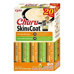 Churu Multipack Chicken Skin & Coat skanėstų rinkinys katėms, 20 vnt