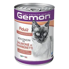 Gemon Adult Salmon & Shrimps konservai katėms padaže 415 g