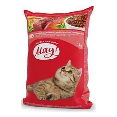 Мяу Visavertis pašaras saugusioms katėms su mėsa, ryžiais ir daržovėmis, 11 kg