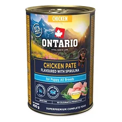 Ontario Puppy Vištienos paštetas su Spirulina 400g