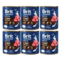 BRIT Premium by Nature 6x800 g jautiena ir subproduktai šunims