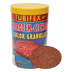 Maistas ciklidinėms žuvims Tubifex Karoten Cichlid Granulat, 125 ml