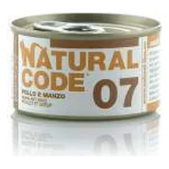 Natural Code 07 drėgnas maistas suaugusioms katėms su vištiena ir jautiena, 85 g nuotrauka